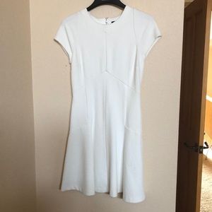 Banana Republic white fit and flare mini dress